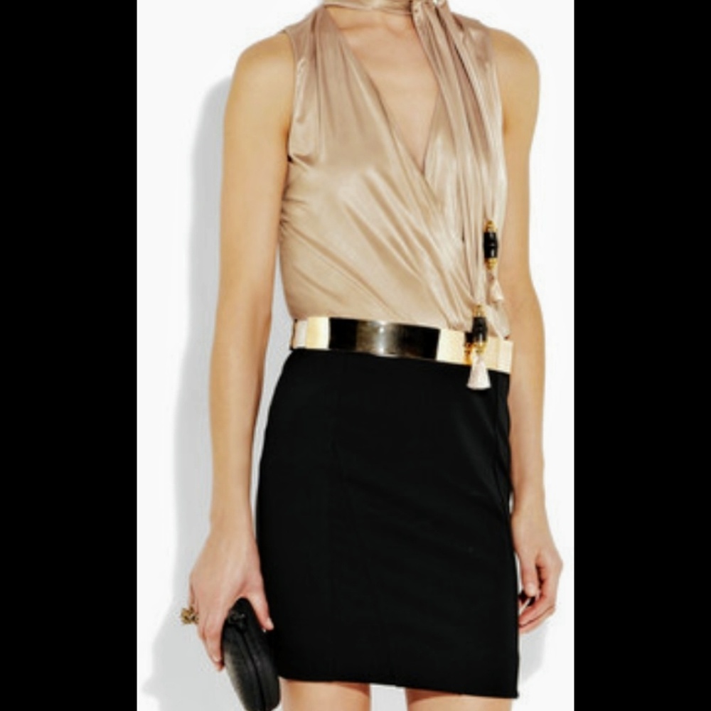 GUCCI SLEEVELESS CRISSCROSS DRESS WITH SCARF